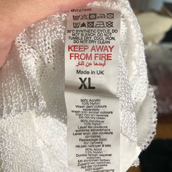 NWT PRETTYLITTLETHING Sheer Ribbed Knit Long Sleeve Top Plus Size XL - Picture 10 of 11